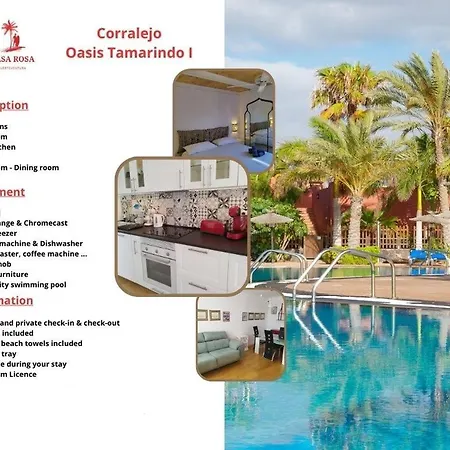 Oasis Tamarindo 1 - Casa Rosa - 2 Climatisees * Corralejo